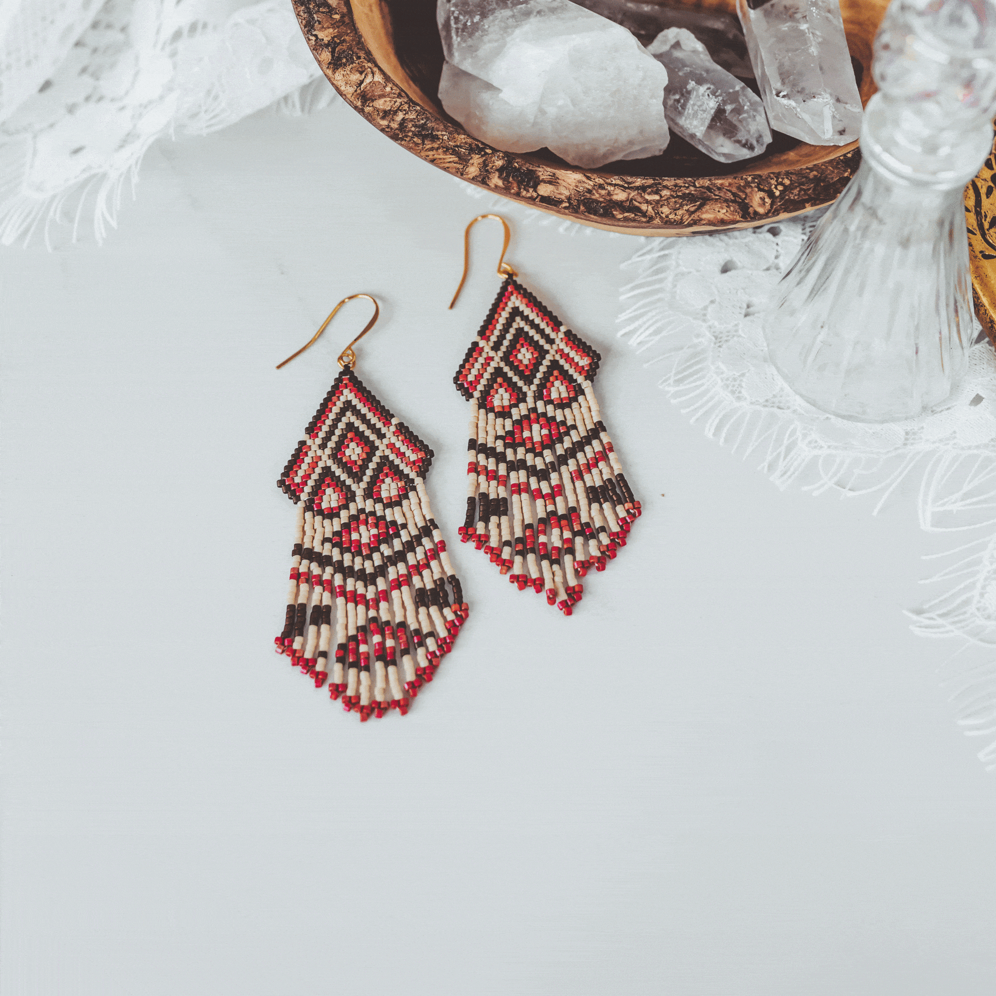 Boho 2025 beaded earrings